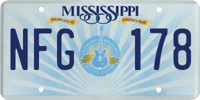 MS license plate NFG178