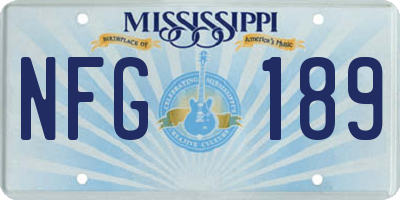 MS license plate NFG189