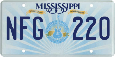 MS license plate NFG220