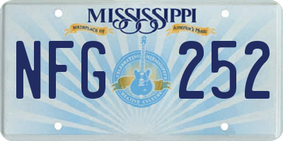 MS license plate NFG252