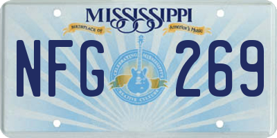 MS license plate NFG269