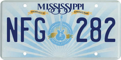 MS license plate NFG282