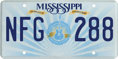 MS license plate NFG288