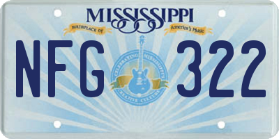 MS license plate NFG322