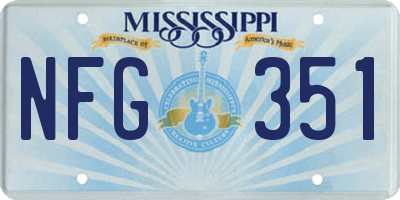 MS license plate NFG351