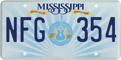 MS license plate NFG354