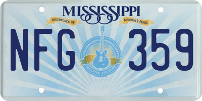 MS license plate NFG359