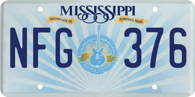 MS license plate NFG376