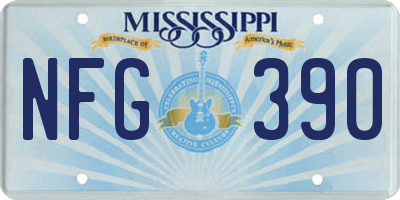 MS license plate NFG390