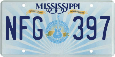 MS license plate NFG397