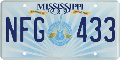 MS license plate NFG433