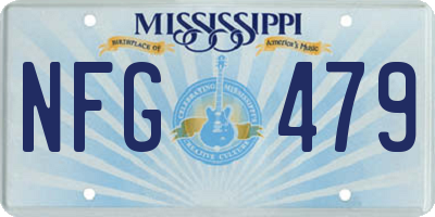 MS license plate NFG479