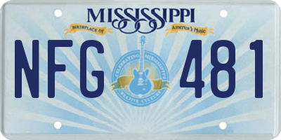 MS license plate NFG481