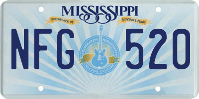 MS license plate NFG520