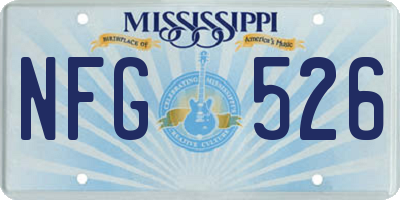 MS license plate NFG526