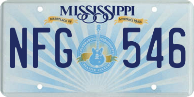 MS license plate NFG546
