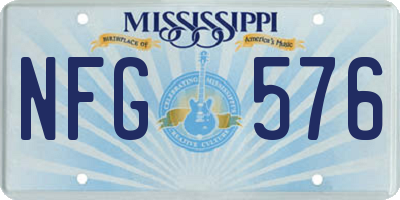 MS license plate NFG576