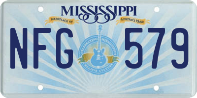 MS license plate NFG579