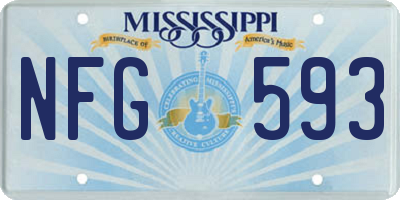 MS license plate NFG593