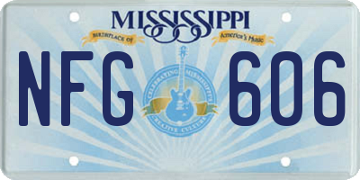 MS license plate NFG606