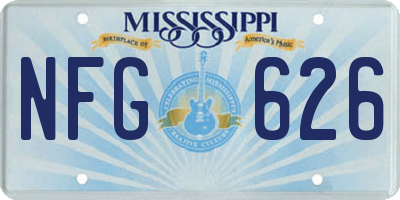 MS license plate NFG626