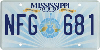MS license plate NFG681