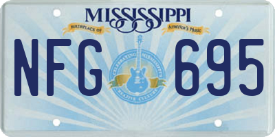 MS license plate NFG695