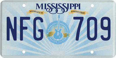MS license plate NFG709
