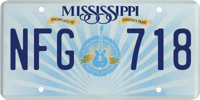 MS license plate NFG718