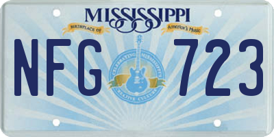 MS license plate NFG723