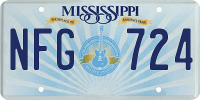 MS license plate NFG724