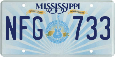 MS license plate NFG733