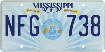 MS license plate NFG738