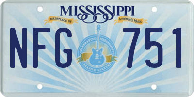 MS license plate NFG751
