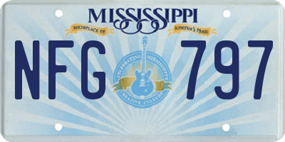 MS license plate NFG797