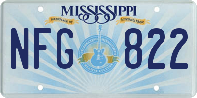 MS license plate NFG822