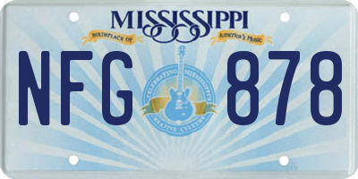 MS license plate NFG878