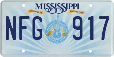 MS license plate NFG917