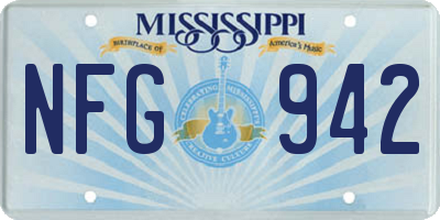 MS license plate NFG942