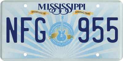 MS license plate NFG955