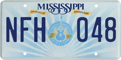 MS license plate NFH048