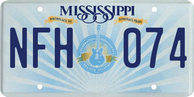MS license plate NFH074