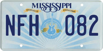 MS license plate NFH082