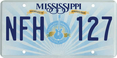 MS license plate NFH127