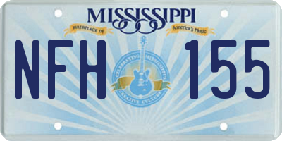 MS license plate NFH155