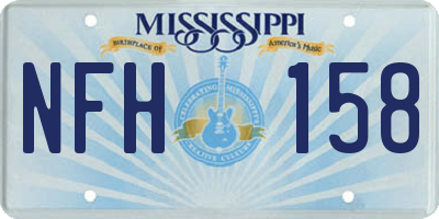 MS license plate NFH158