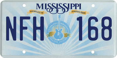 MS license plate NFH168