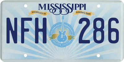 MS license plate NFH286
