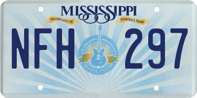 MS license plate NFH297