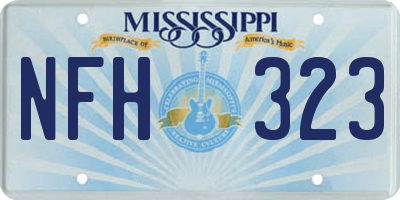 MS license plate NFH323